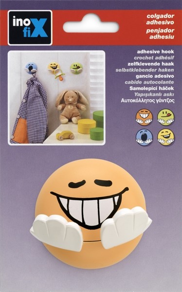 Colgador adhesivo infantil / naranja