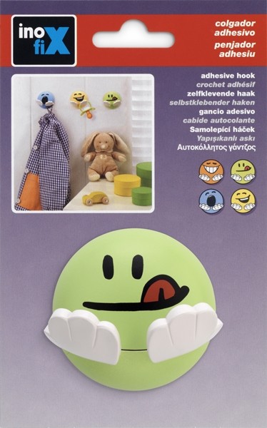 Colgador adhesivo infantil / verde