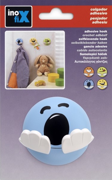 Colgador adhesivo infantil / azul