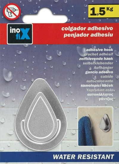Colgador "gota" water resistant / cromo mate
