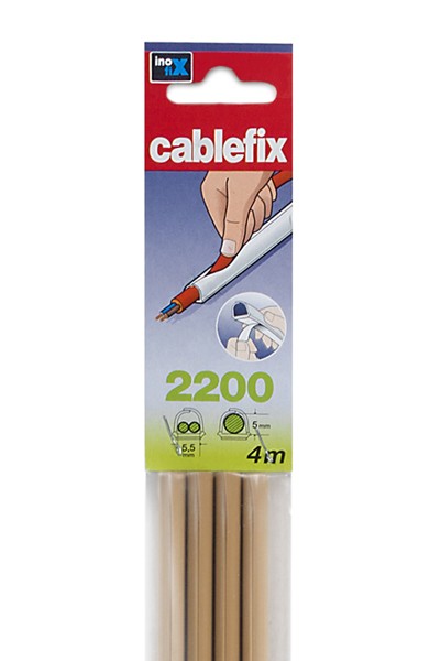 Cablefix adhesivo 5,5 x 5 mm / beige