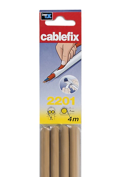 Cablefix adhesivo 8 x 7 mm / beige