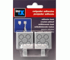 Colgador adhesivo baldosa rayada / gris