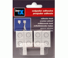 Colgador adhesivo baldosa rayada / blanco