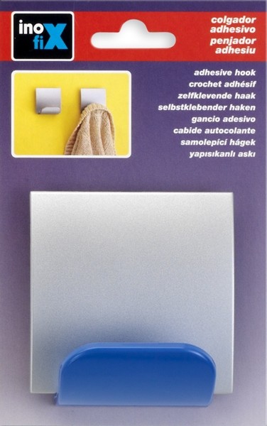 Colgador adhesivo / cromo azul