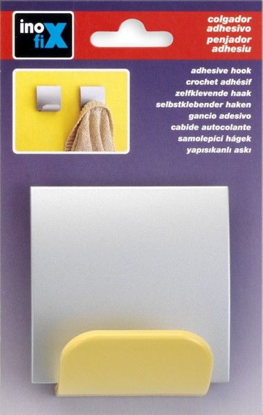 Colgador adhesivo / cromo arena