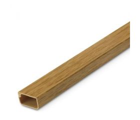 Canaleta adhesiva con tapa bisagra 21x11,5 mm / roble