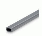 Canaleta adhesiva con tapa bisagra 21x11,5 mm / gris metalizado