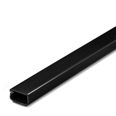 Canaleta adhesiva con tapa bisagra 21x11,5 mm / negro