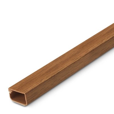 Canaleta adhesiva con tapa bisagra 21x11,5 mm / cerezo