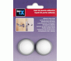 Tope puerta adhesivo de pared / cromo mate blanco