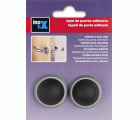 Tope puerta adhesivo de pared / cromo mate negro