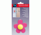 Tope pared adhesivo flor / rosa