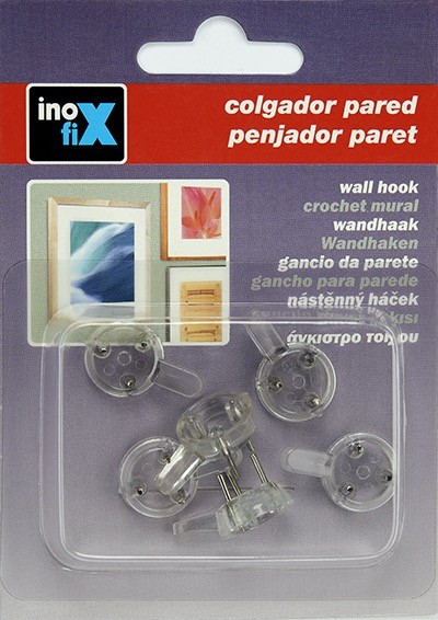 Colgador pared / transparente