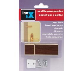 Pestillo para puerta con tornillos / madera oscura