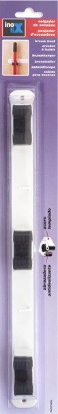 Colgador escobas triple / blanco