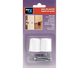 Tope de puerta con tornillo / blanco