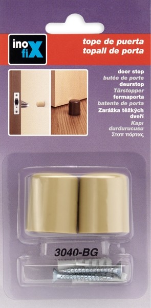 Tope de puerta con tornillo / beige