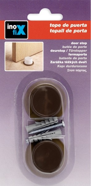Tope de puerta con tornillo / marrón