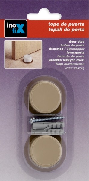 Tope de puerta con tornillo / beige