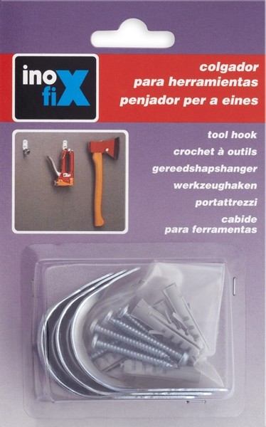 Colgador herramientas con tornillos / zincado