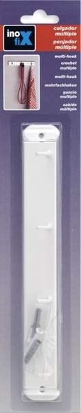 Colgador cocina 4 ganchos  / blanco