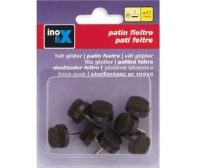 Patín deslizante fieltro Ø 17 mm / marrón
