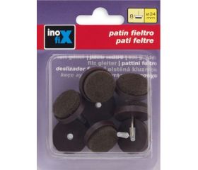 Patín deslizante fieltro Ø 24 mm / marrón