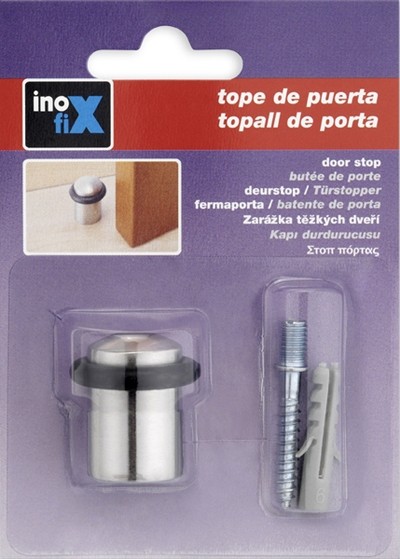 Tope puerta con tórica / acero inox.