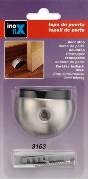 Tope puerta semi-esférico / acero inox.