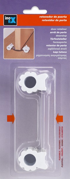 Retenedor de puerta flexible / blanco