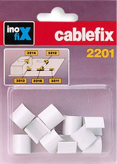 Enlace recto para cablefix 2201 / blanco