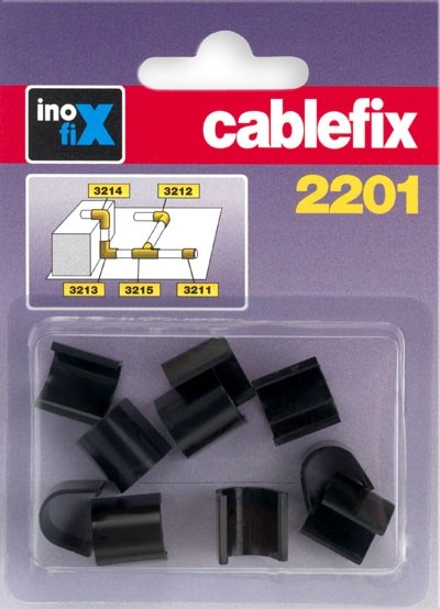 Enlace recto para cablefix 2201 / negro