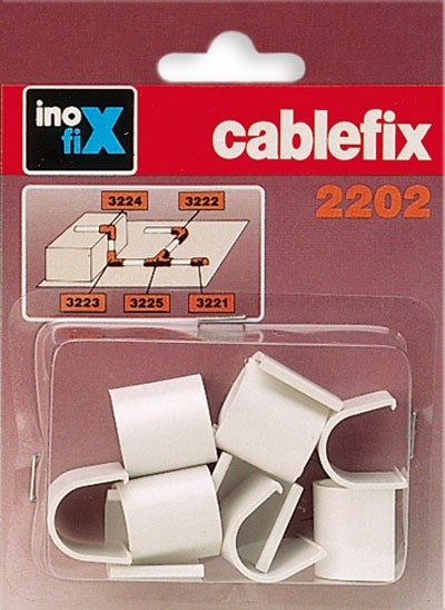 Enlace recto para cablefix 2202 / blanco