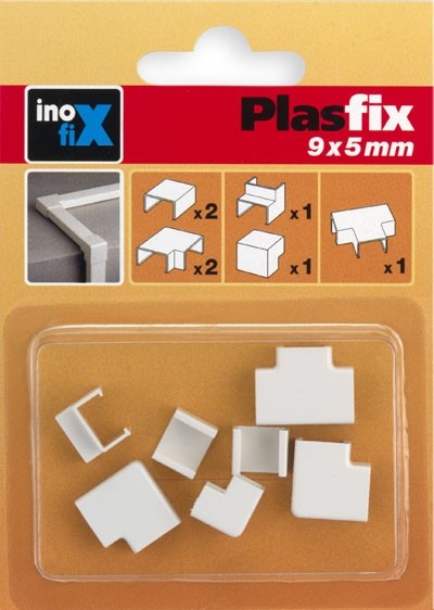 Accesorios surtidos para canaleta 9 x 5 mm / blanco