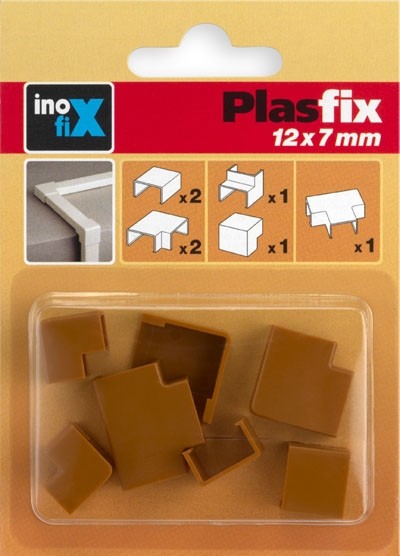 Accesorios surtidos para canaleta 12 x 7 mm / cerezo