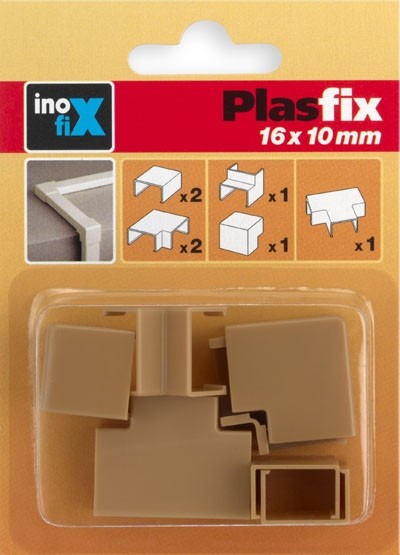 Accesorios surtidos canaleta 16 x 10 mm / roble