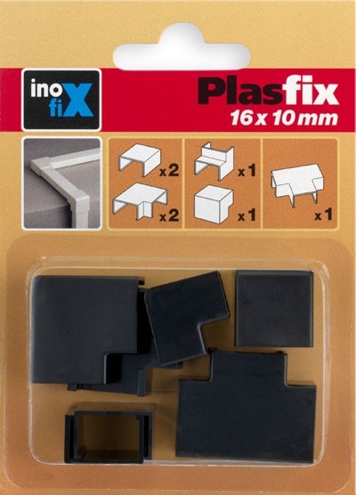 Accesorios surtidos canaleta 16 x 10 mm / negro