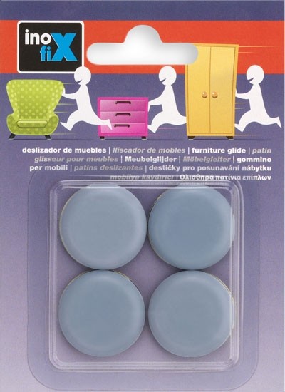 Deslizador mueble adhesivo  ø 25 mm / gris