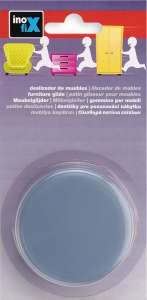 Deslizador mueble adhesivo  ø 63 mm / gris