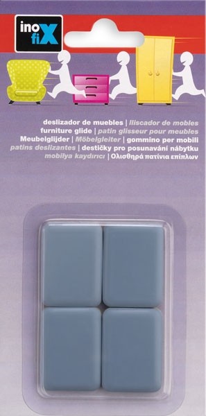Deslizador mueble adhesivo  35x25 mm / gris