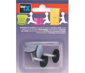 Deslizador mueble con clavo ø 22 mm / gris