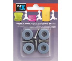 Deslizador mueble con tornillo ø 22 mm / gris