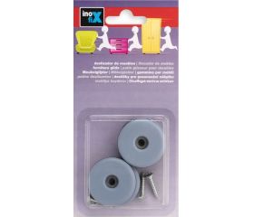 Deslizador mueble con tornillo ø 38 mm / gris