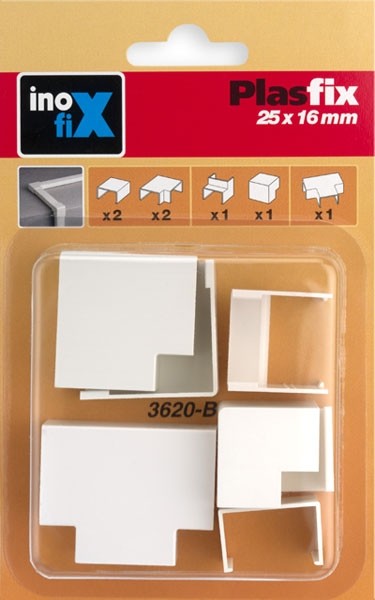 Accesorios surtidos canaleta 25 x 16 mm / blanco