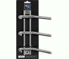 Colgador acero inoxidable 3 gancho doble / acero inox.