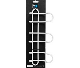 Colgador acero 3 ganchos triples / blanco