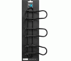 Colgador acero 3 ganchos triples / negro