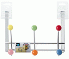 Colgador sobrepuerta 3 ganchos dobles / colores