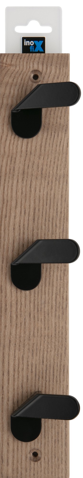 Colgador fresno NORDIK 3 ganchos / negro